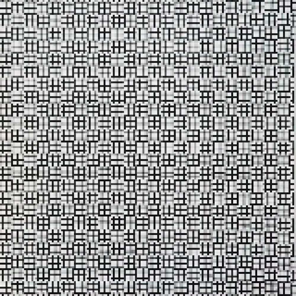 丝网印刷 Morellet - 2 trames de tirets-positif