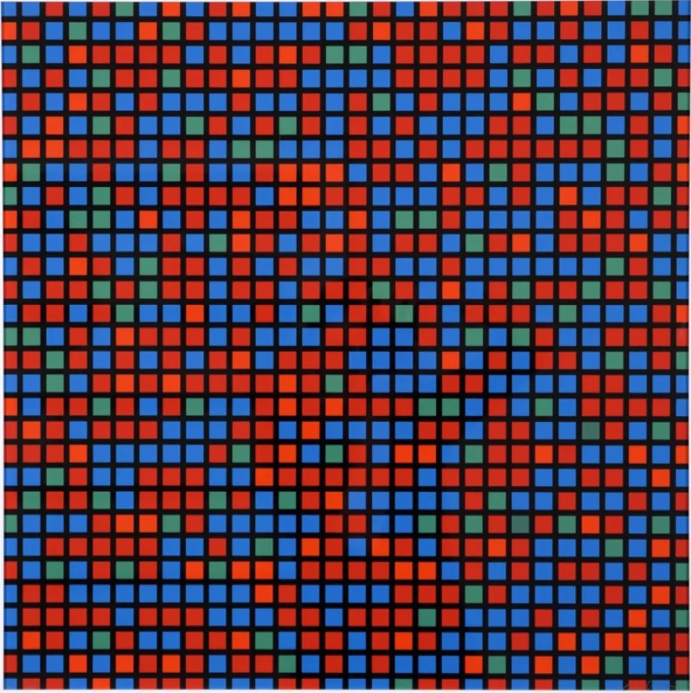 复数作品 Morellet - Chartres bleu rouge