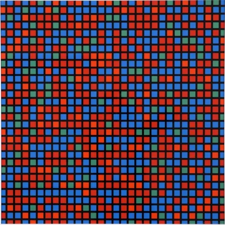 复数作品 Morellet - Chartres bleu rouge