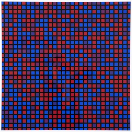 复数作品 Morellet - Chartres - bleu violet