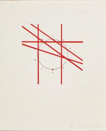 石版画 Morellet - SYSTEMES, HASARD ET TELEPHONE