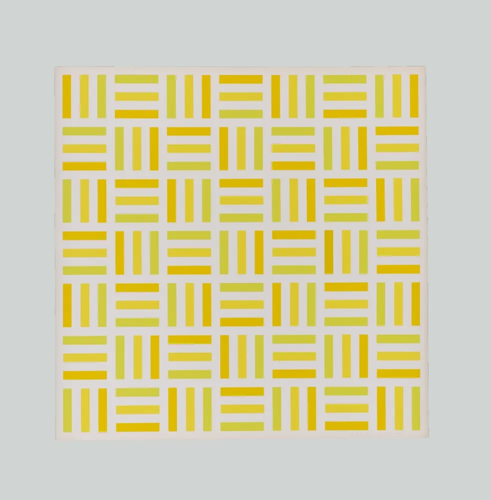 丝网印刷 Morellet - Tirets jaunes,jaunes-verts,jaunes orange