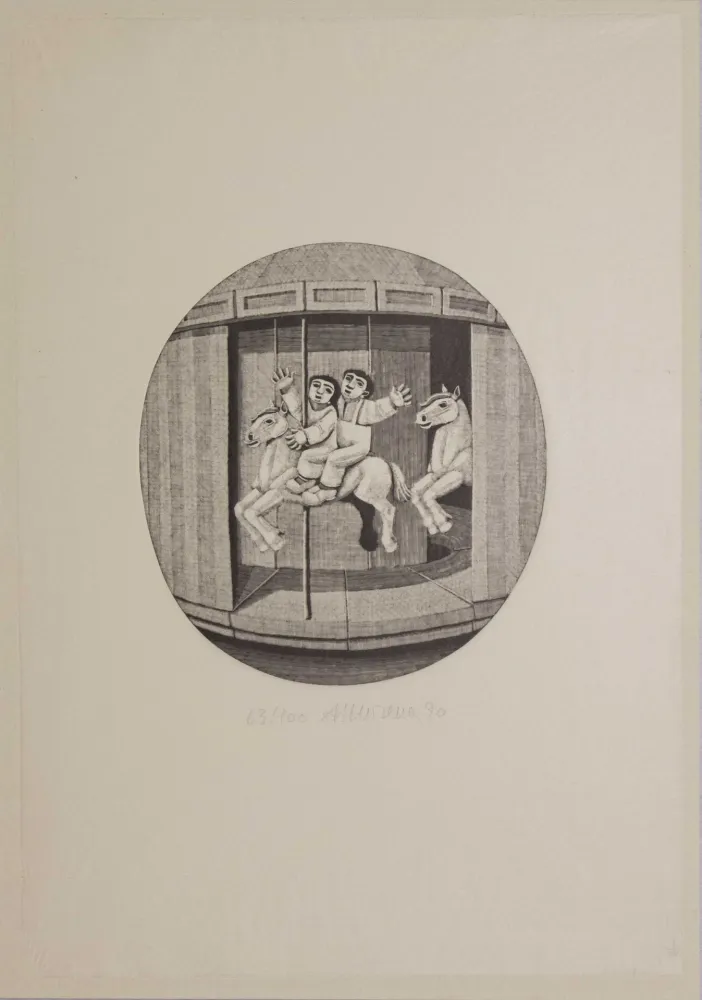 木刻 Morena - Il cavallo bianco