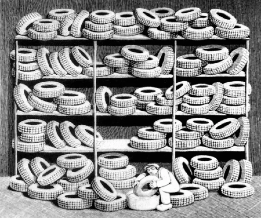 木刻 Morena - Il gommista