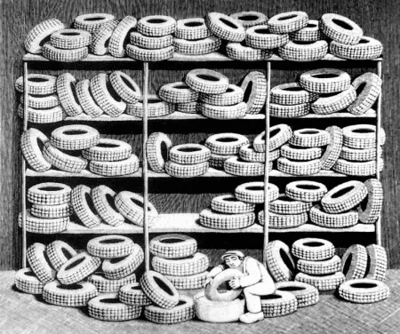 木刻 Morena - Il gommista