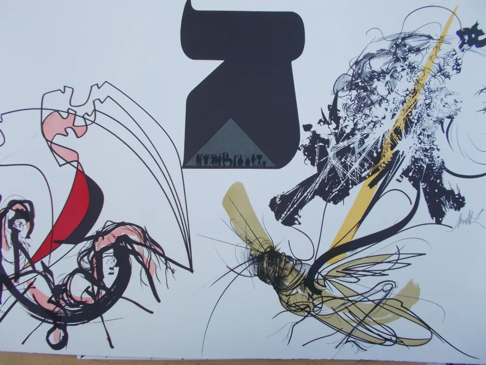 石版画 Moretti - Les Sauterelles