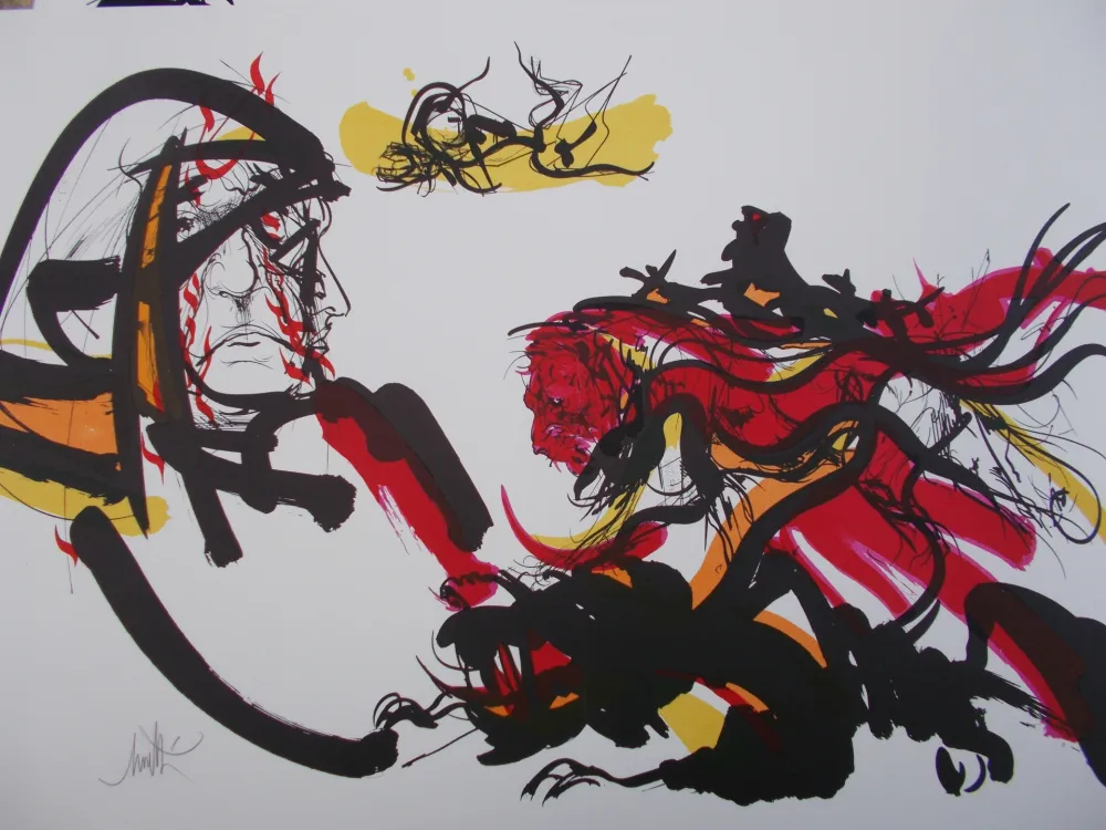 石版画 Moretti - Monstre,Peste,Ulcére