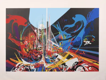 丝网印刷 Moretti - Rimbaud Illuminations - La Ville, 1981 - Hand-signed!