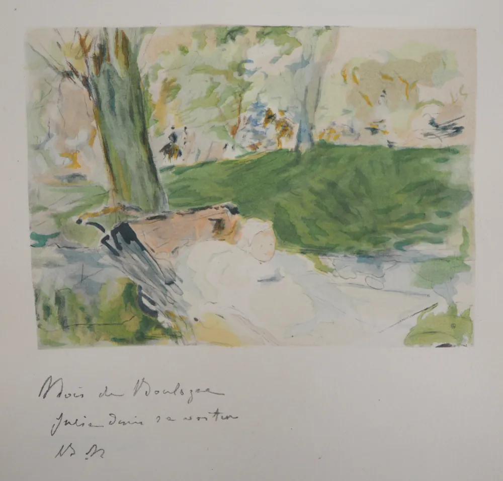 石版画 Morisot - Au Bois de Boulogne