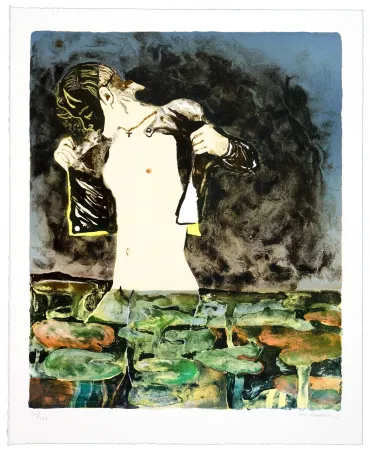 石版画 Mørkeberg - Sans Titre