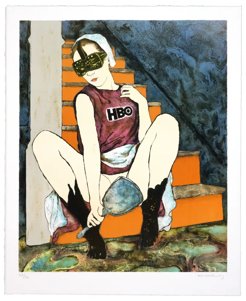 石版画 Mørkeberg - Sans titre