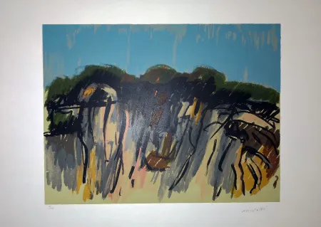 石版画 Morlotti - Paesaggio