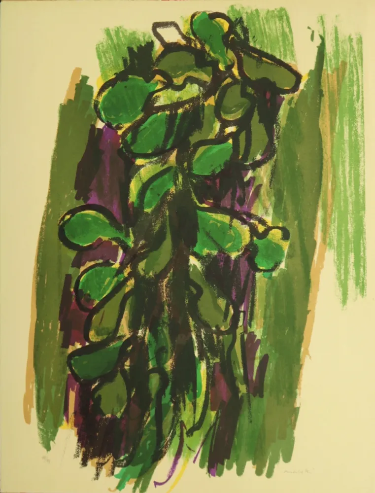 石版画 Morlotti - Vegetazione