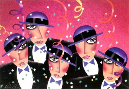 石版画 Morris - Cast Party