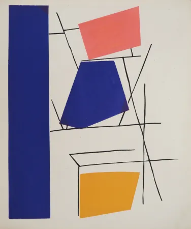 石版画 Mortensen - Empilement abstrait