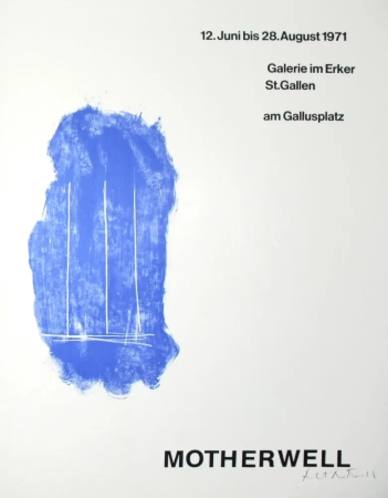 石版画 Motherwell - Lines for St. Gallen