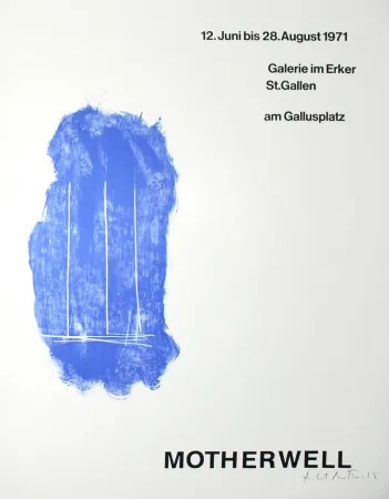 石版画 Motherwell - Lines for St. Gallen