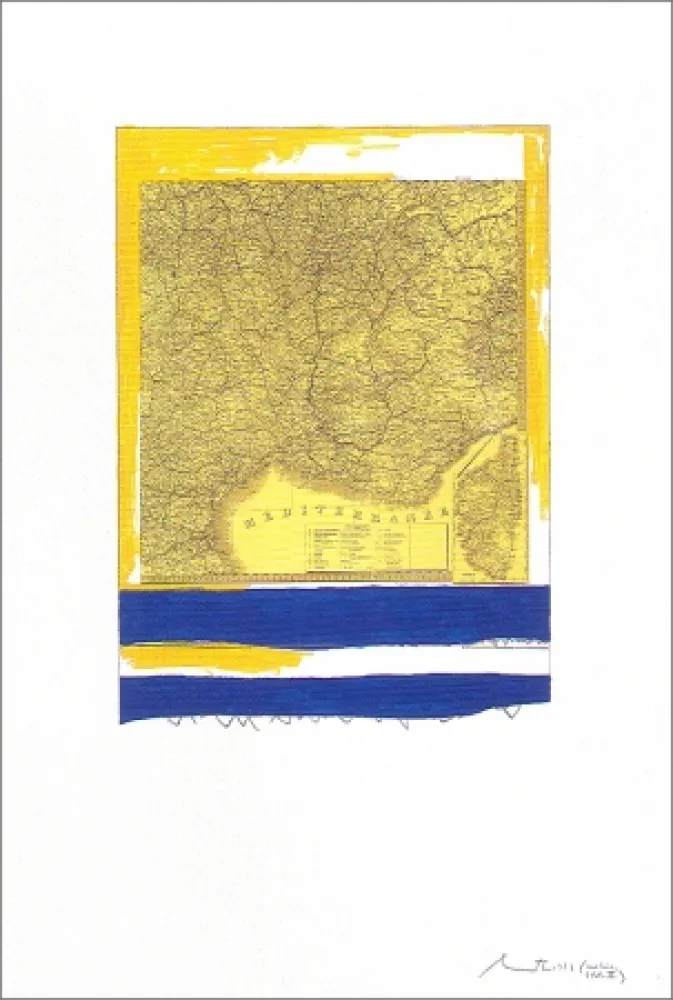 石版画 Motherwell - Mediterranean (State II Yellow)