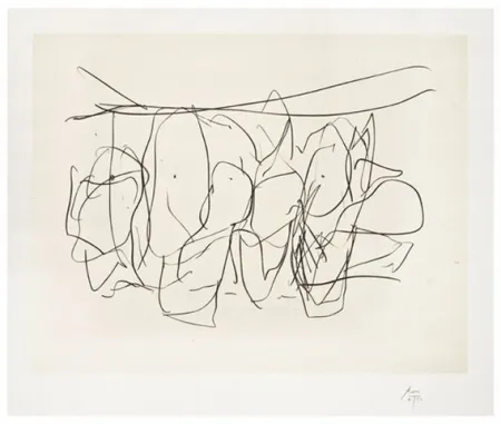 石版画 Motherwell - Mexico City personages no.2