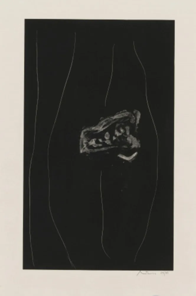 石版画 Motherwell - Soot-Black Stone, #2