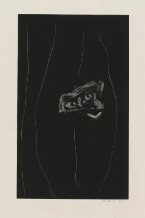 石版画 Motherwell - Soot-Black Stone, #2