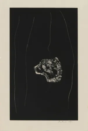 石版画 Motherwell - Soot-Black Stone, #3