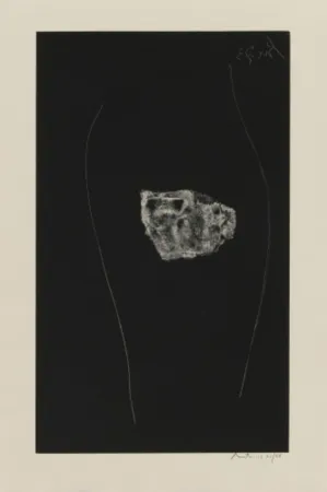 石版画 Motherwell - Soot-Black Stone, #5