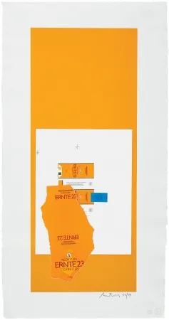 石版画 Motherwell - Summer Light Series: Harvest With Leaf