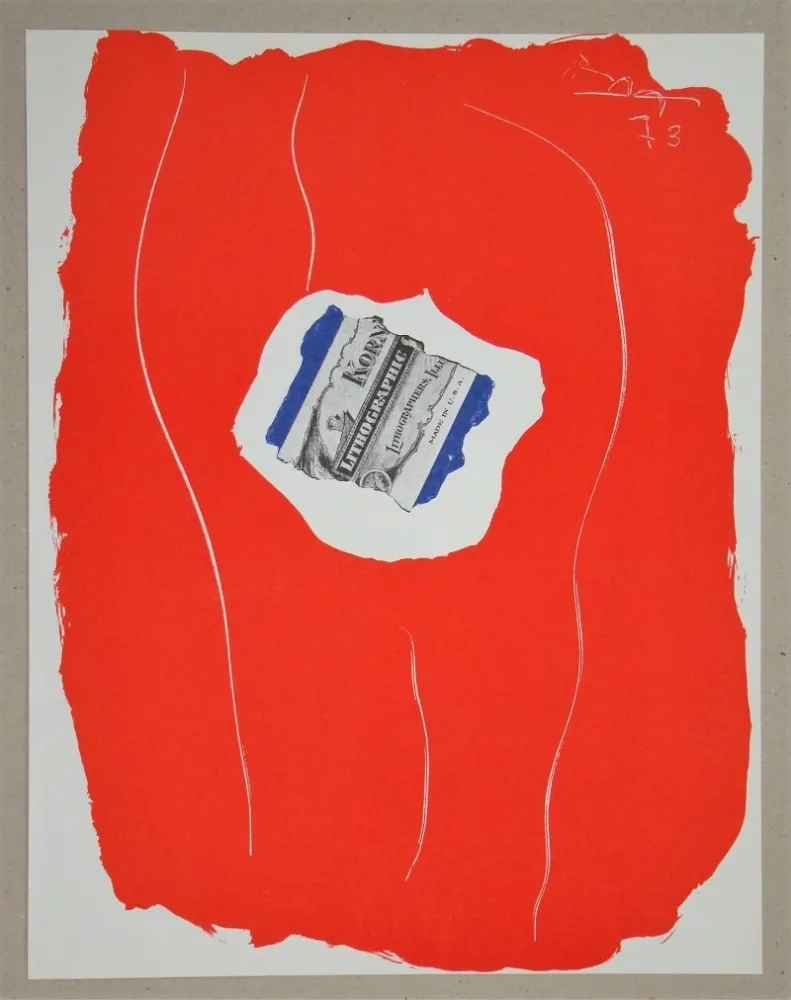 石版画 Motherwell - Tricolor