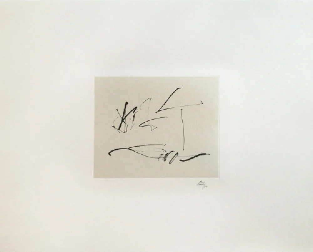 石版画 Motherwell - Wind (from Octavio Paz suite)