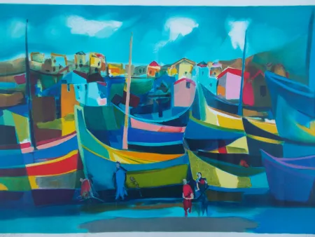 石版画 Mouly - Caméra de Lobos (Madére)