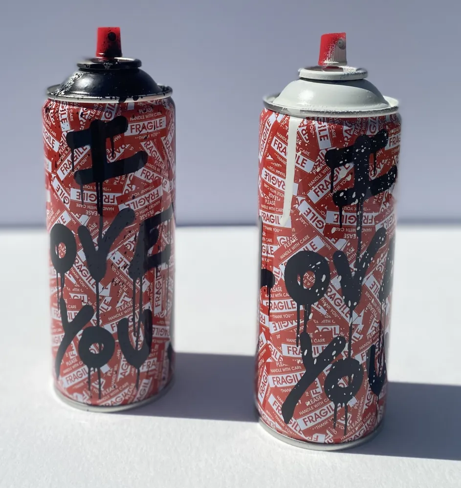 无技术 Mr. Brainwash - 2 I Love You Spray Cans