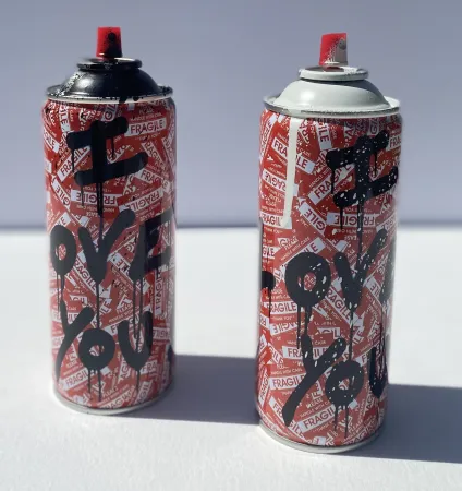 无技术 Mr. Brainwash - 2 I Love You Spray Cans