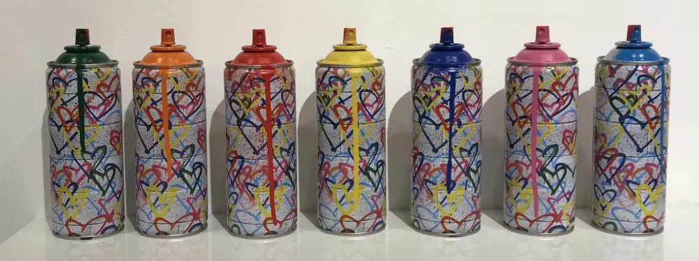 无技术 Mr. Brainwash - 7 Heart Spray Cans