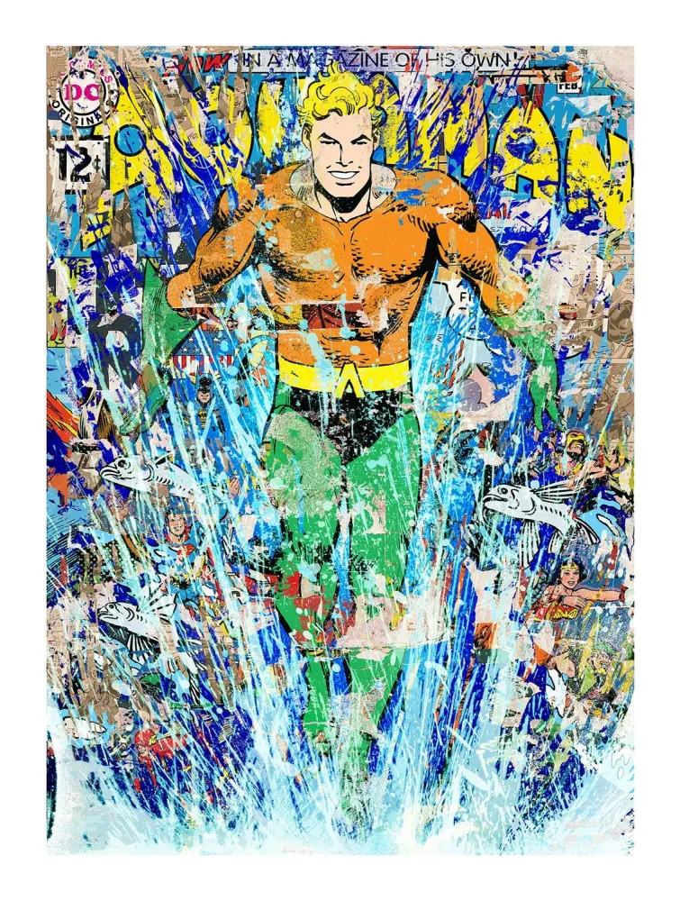 丝网印刷 Mr Brainwash - AQUAMAN