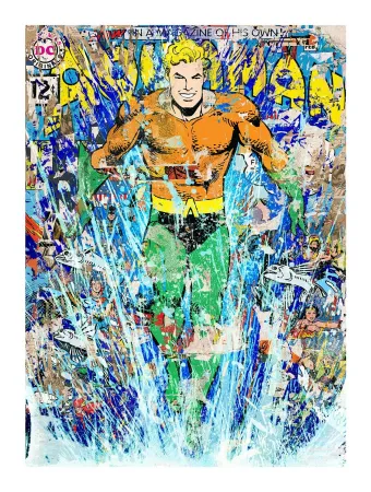 丝网印刷 Mr Brainwash - AQUAMAN