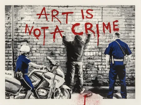 丝网印刷 Mr Brainwash - Art is not a crime