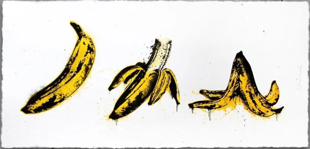 丝网印刷 Mr. Brainwash - Banana Split (White)