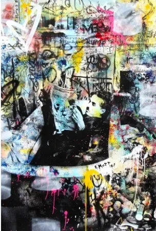 丝网印刷 Mr Brainwash - Chaplin, 2016  