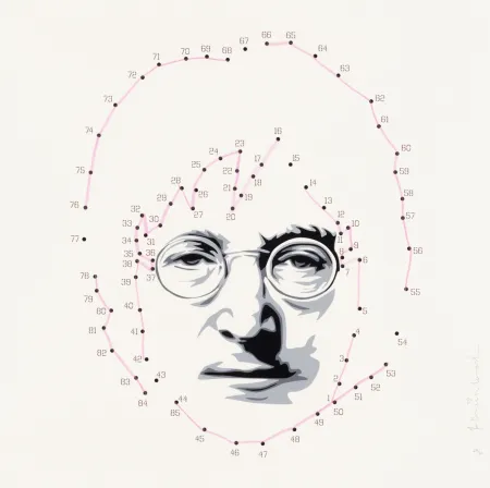 丝网印刷 Mr Brainwash - Connecting Lennon - Pink
