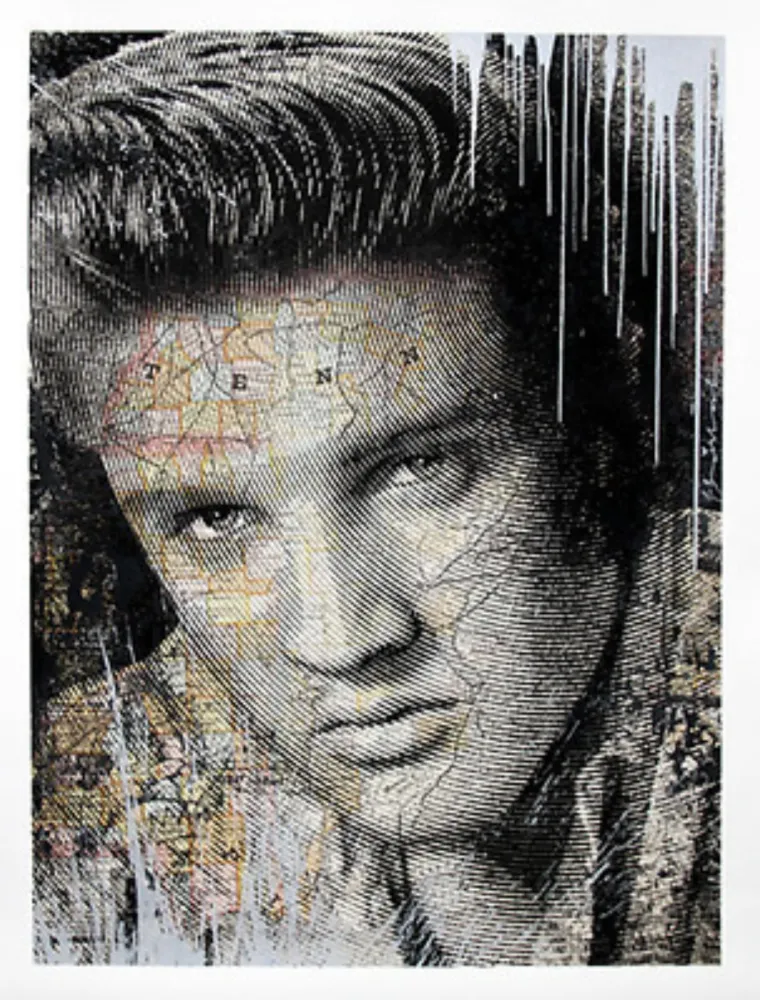 丝网印刷 Mr Brainwash - Elvis – King of Rock Silver