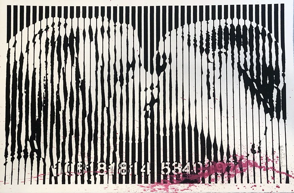丝网印刷 Mr Brainwash - Freedom Kiss (Pink Splash)
