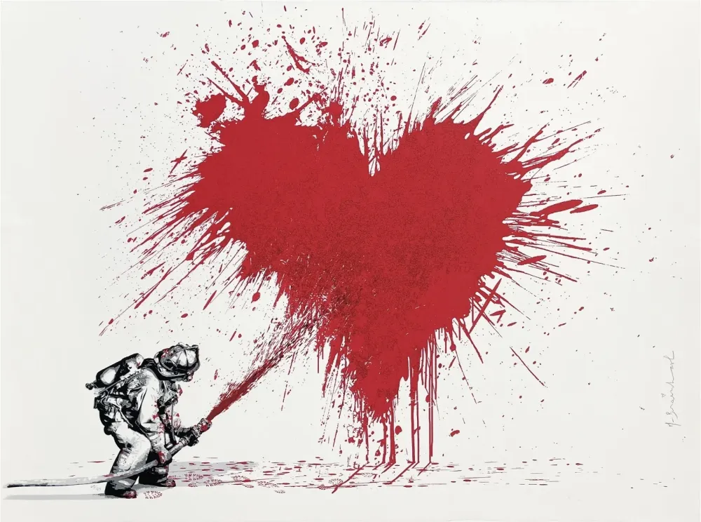 丝网印刷 Mr Brainwash - Heart