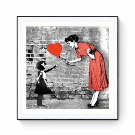 石版画 Mr Brainwash - Love-catcher (Rouge)