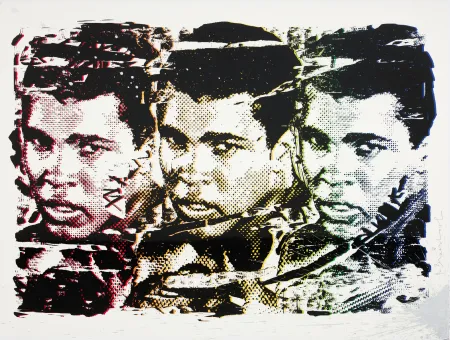 石版画 Mr Brainwash - Mr Brainwash (1966) - Legend Forever - Black - Silkscreen print with artist's intervention using silver dripping technique - 2016