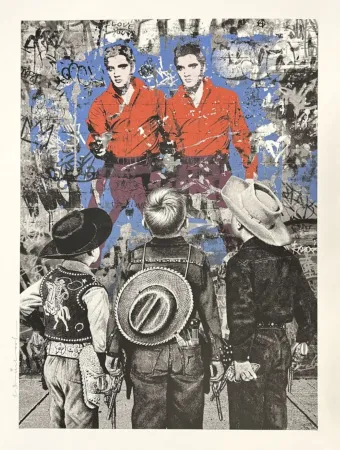 丝网印刷 Mr Brainwash - Playing Cowboy