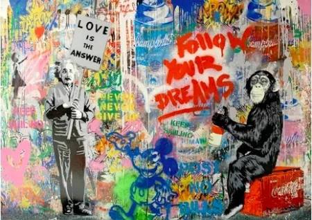 丝网印刷 Mr. Brainwash - Pop Wall, 2018