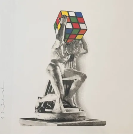 丝网印刷 Mr Brainwash - Rubik's Atlas