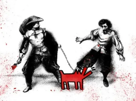丝网印刷 Mr Brainwash - Watch Out! (Large Red)