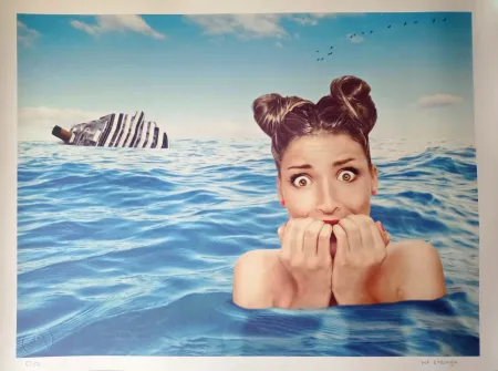 石版画 Mr. - Mr. Strange (Jean-Marie Gitard)  - Shipwreck, Hand-signed lithograph